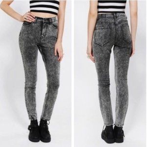 BDG High Rise Cigarette Ankle Acid Wash Jeans